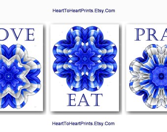 Royal Blue Kitchen Wall Art Prints Rustic Dining Room Set Of 3 Royal Blue Kitchen Wall Art Prints Rustic Dining Room Set Of 3