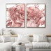 Blush Abstract Printable Wall Art Set of 2 Prints Blush Pink - Etsy