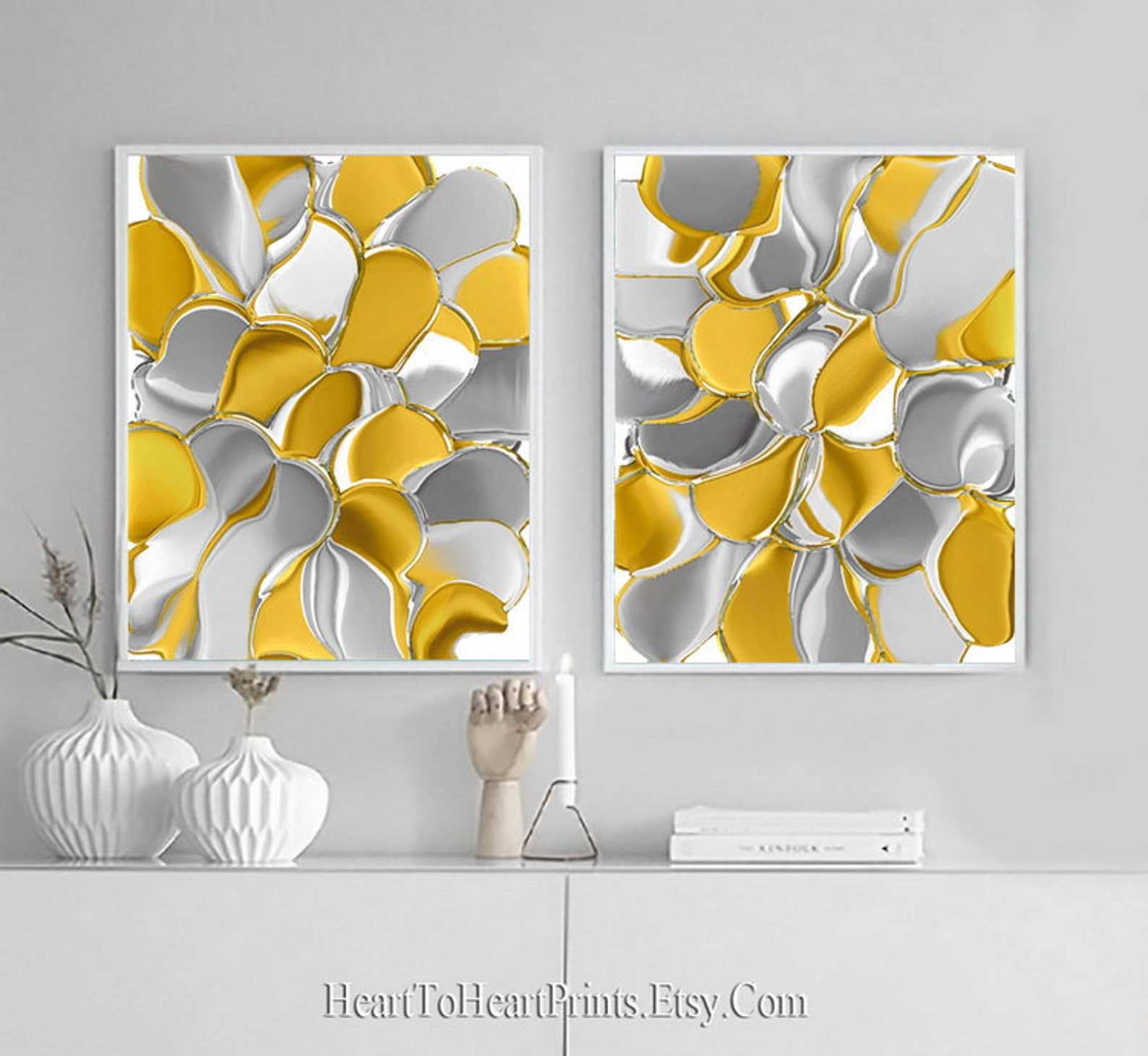 Abstract Wall Art Minimalist Yellow Gray Printable Art Mustard | Etsy