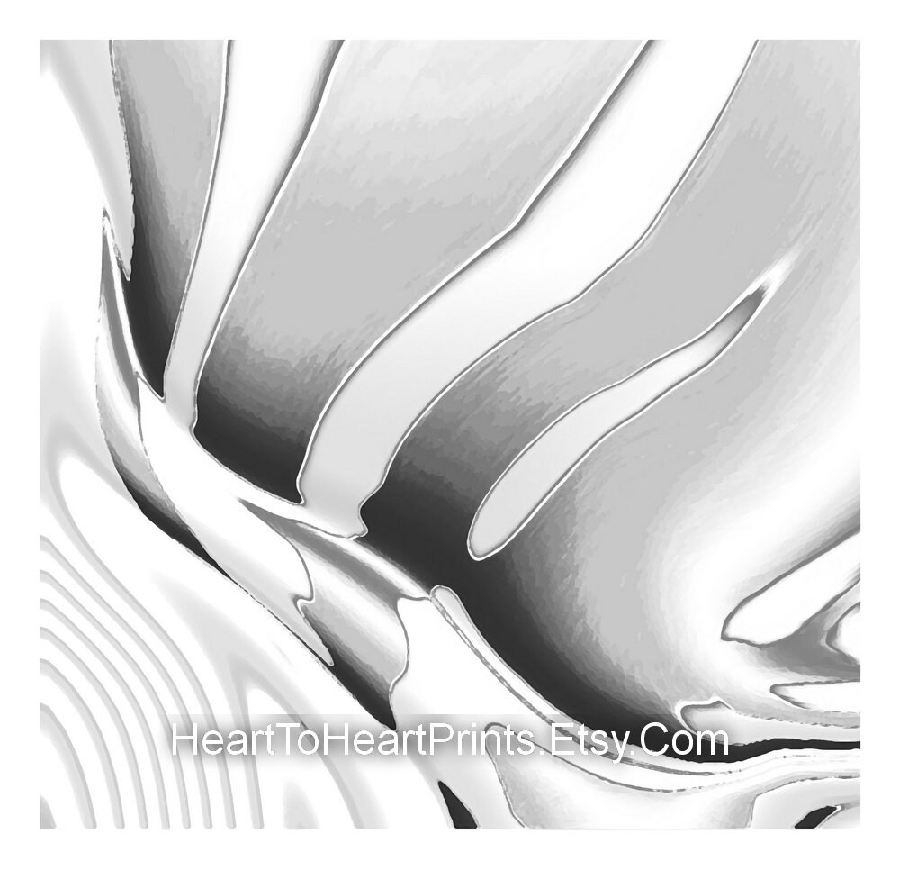 Silver Gray Abstract Wall Art Set of 3 Prints Abstract Etsy