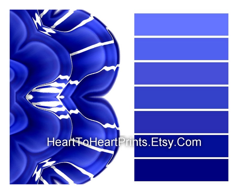 Blue Kitchen Wall Art Kitchen Downloadable Prints Cobalt Blue Etsy