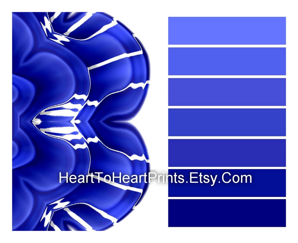 Blue Kitchen Wall Art Kitchen Downloadable Prints Cobalt Blue Etsy