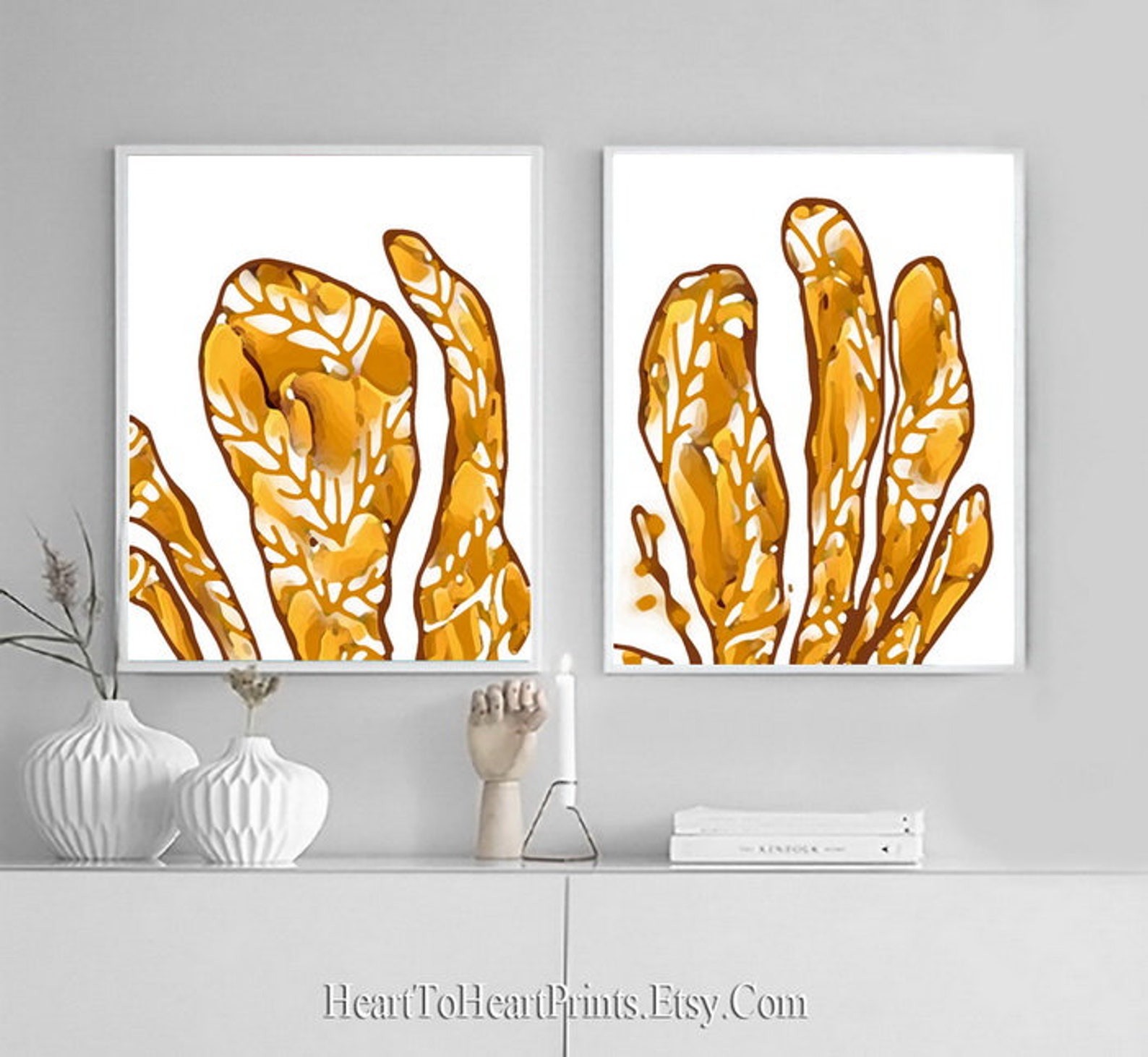 Black Mustard Yellow Abstract Wall Art Minimalist Art Prints | Etsy