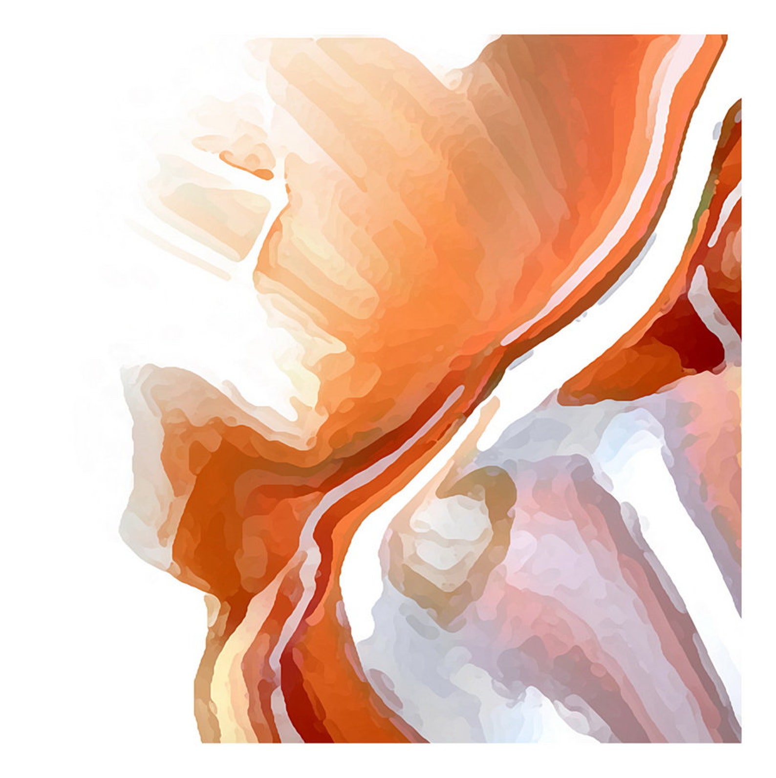 Large Orange Abstract Painting Modern Wall Art Abstract Downloadable ...