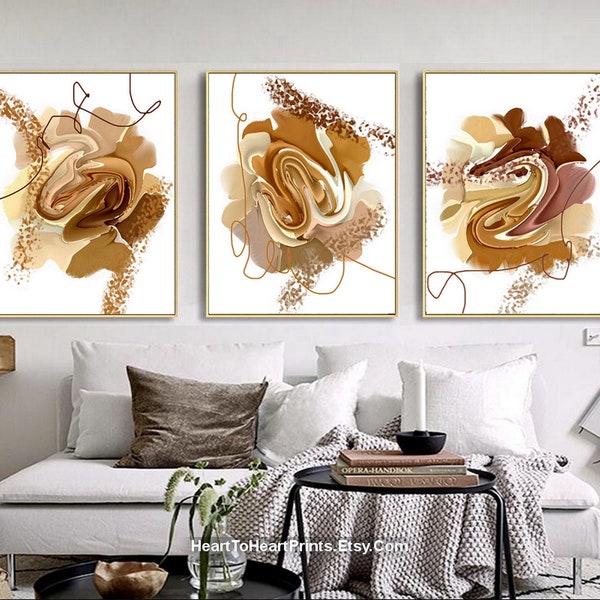 Green Brown Wall Art Etsy