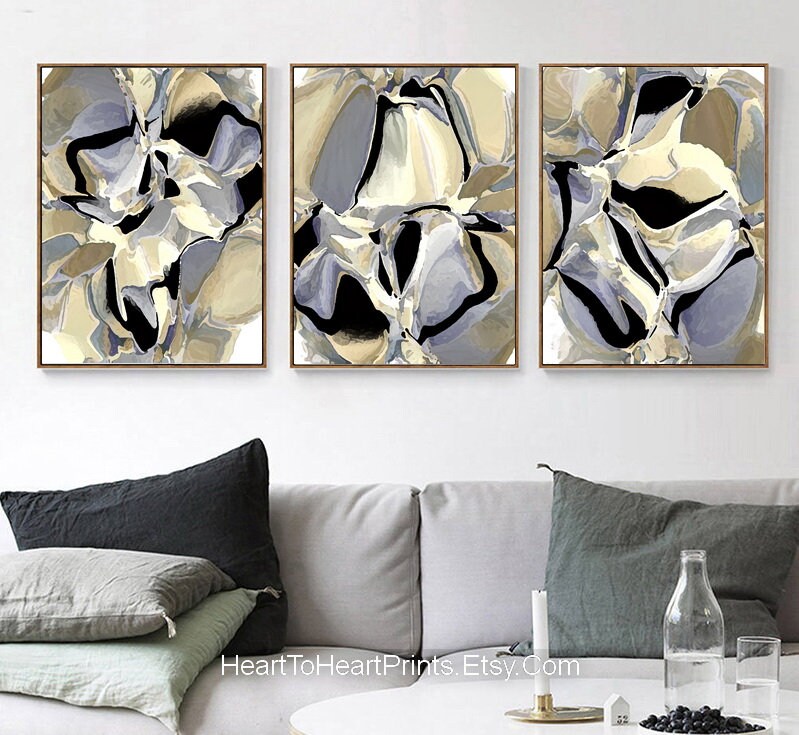 Earth Tone Abstract Painting PRINTABLE Wall Art 24x36 Neutral Etsy