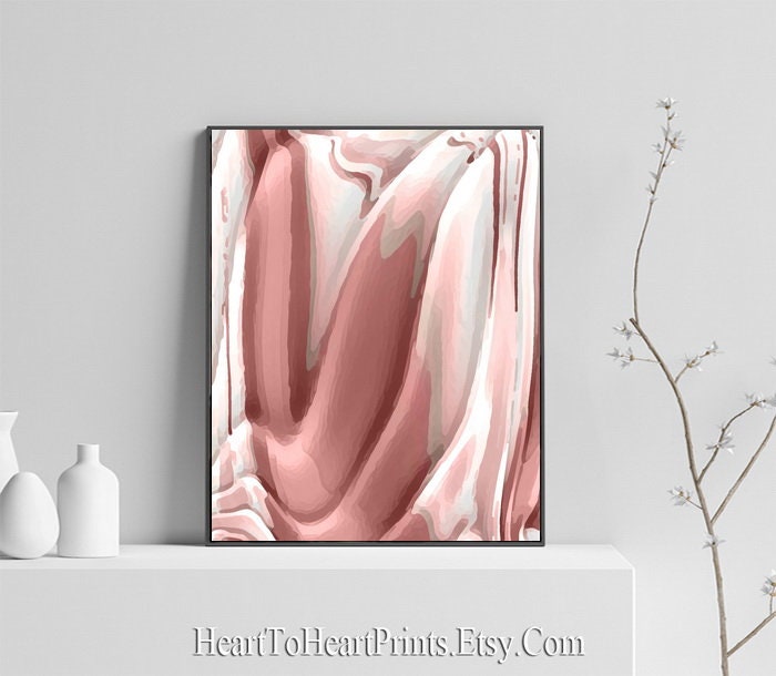 Blush Abstract Printable Wall Art Set of 2 Prints Blush Pink Beige ...