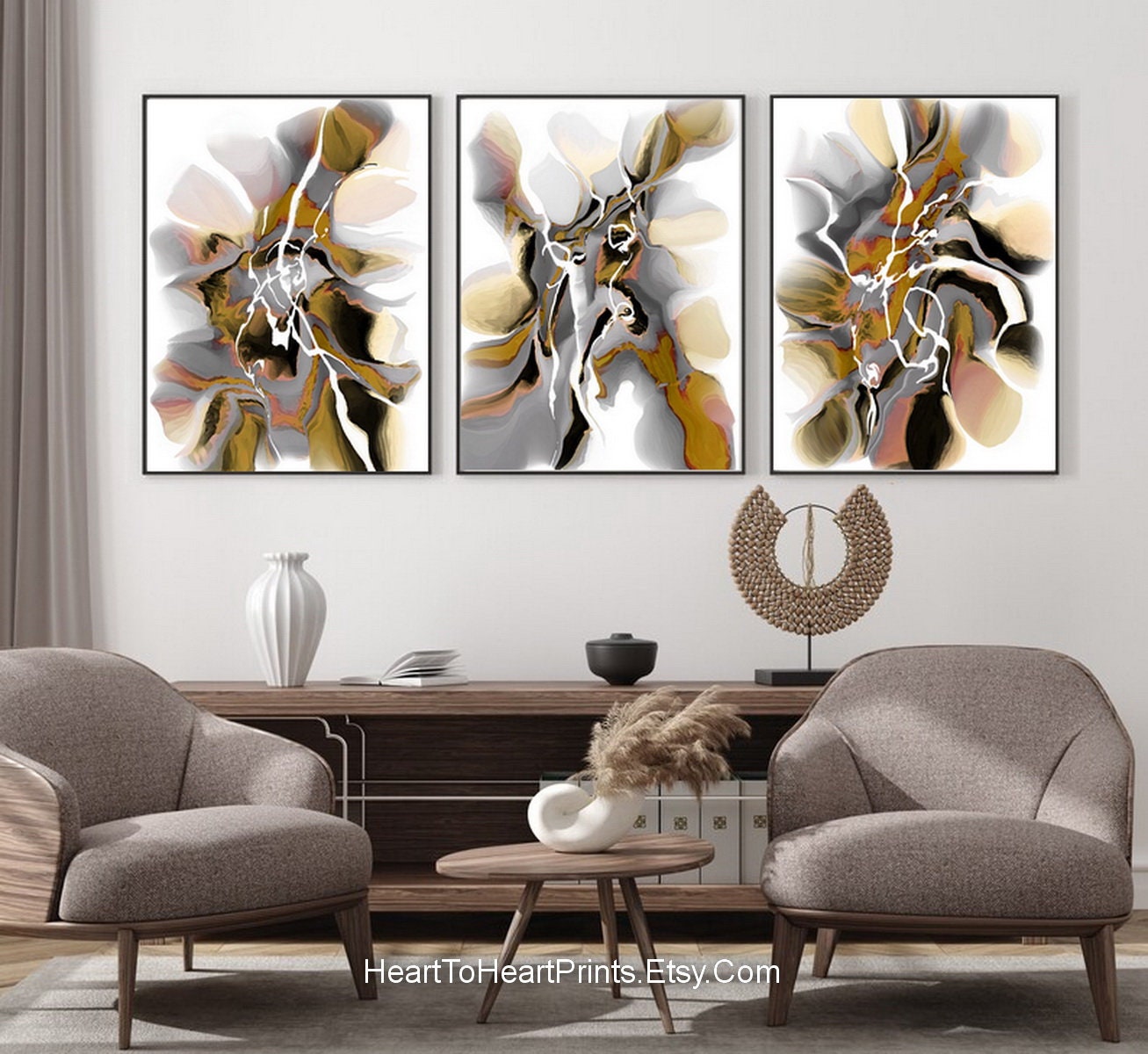 Earth Tone Abstract Painting PRINTABLE Wall Art 24x36 Neutral - Etsy