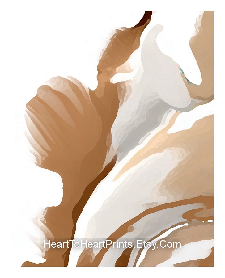 Brown Beige Wall Art Abstract Painting Set of 3 Prints Etsy