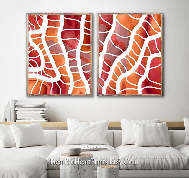 Terracotta Abstract Wall Art Burnt Orange Abstract Printable Etsy