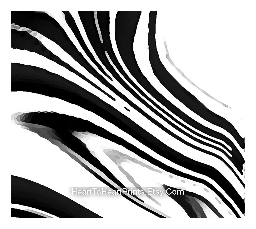 Black and White Abstract Printable Wall Art Set of 2 Prints - Etsy