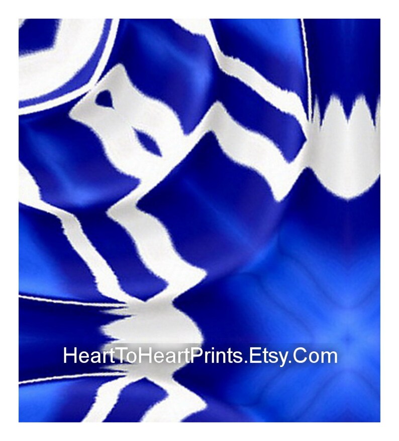 Blue Abstract Printable Wall Art Royal Blue Navy Geometric Etsy