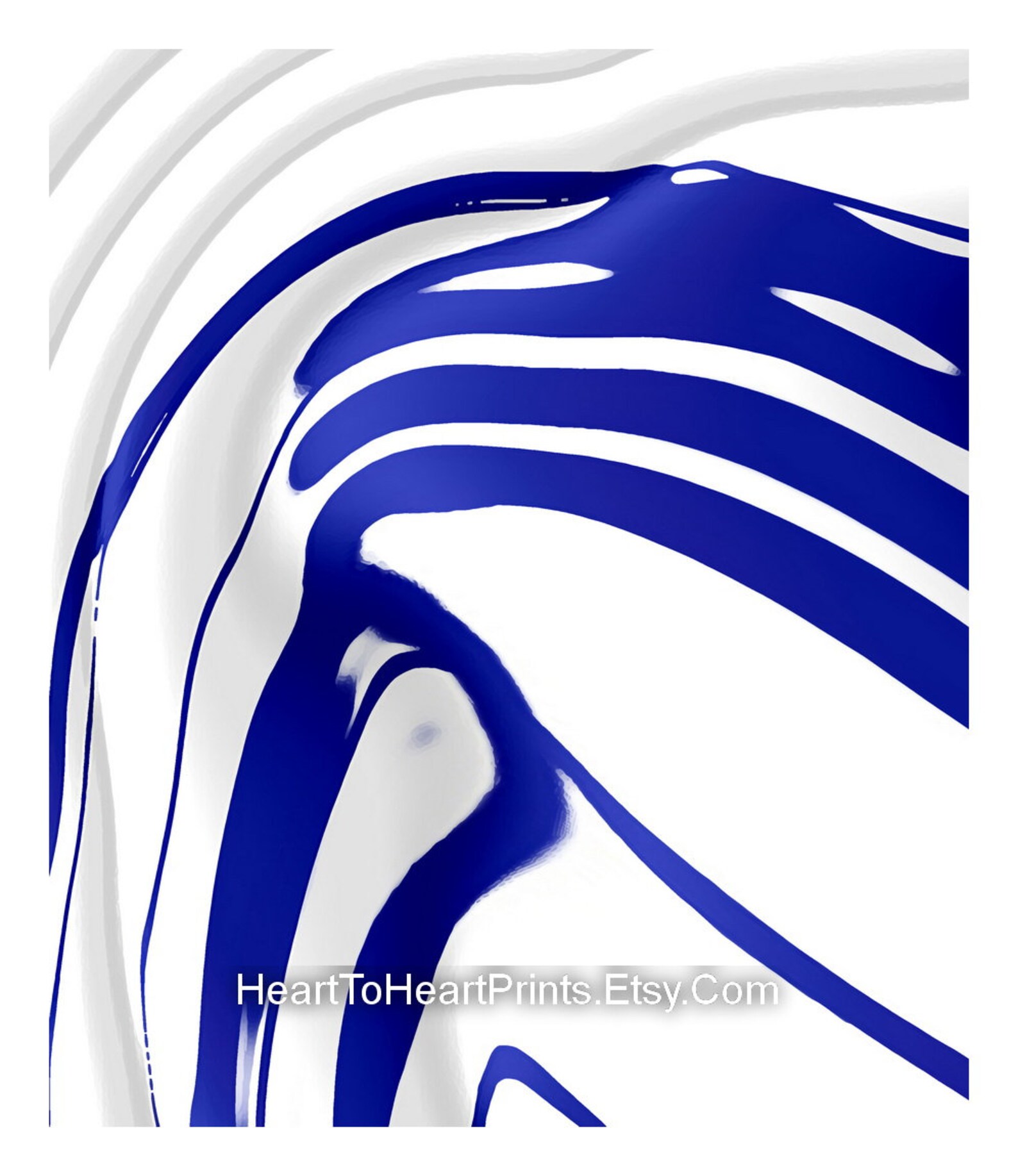 Navy Abstract Printable Wall Art Set of 3 Prints Navy Blue Etsy