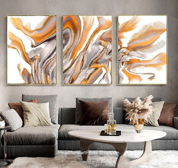 Grey and rust living room deals