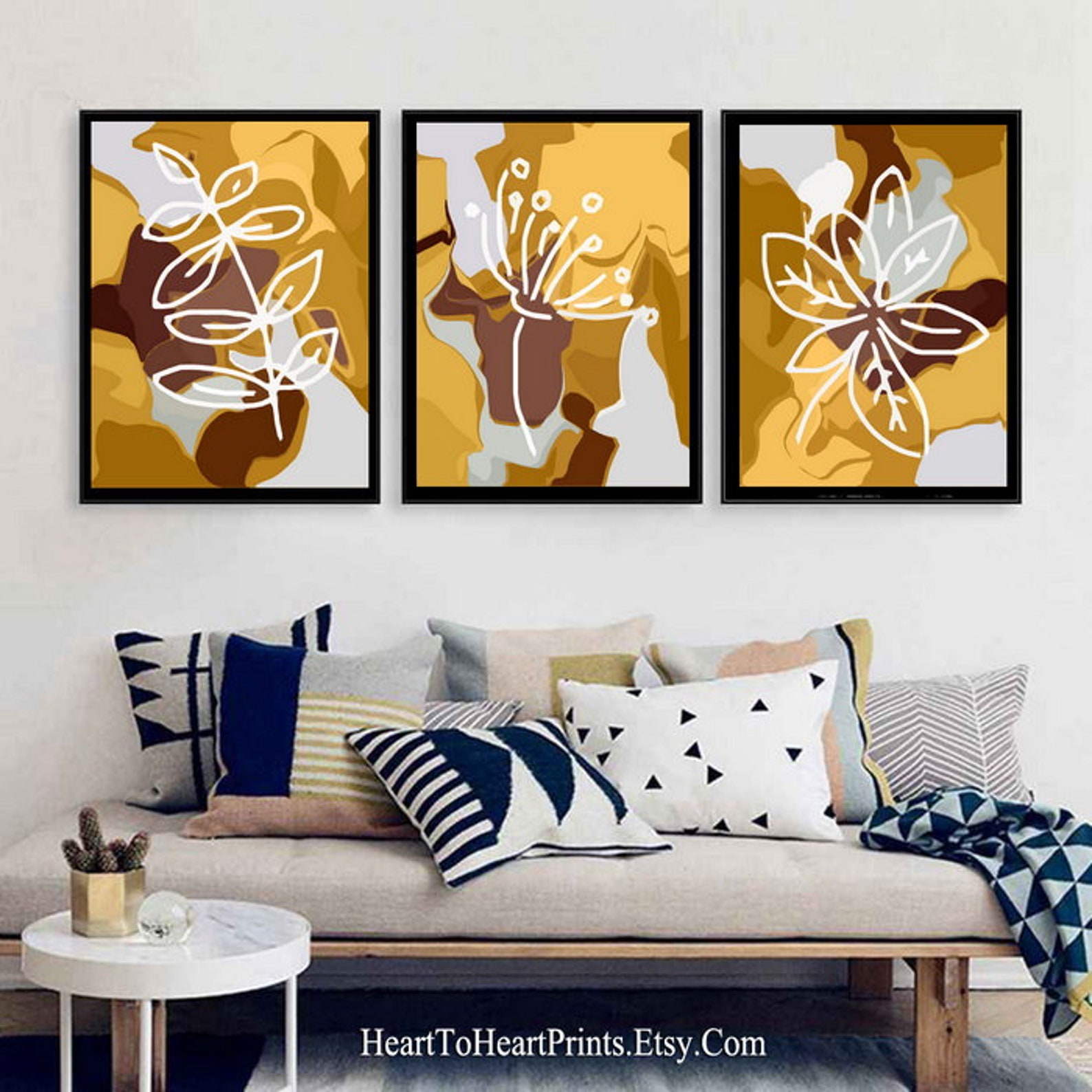 Gray Orange Wall Decor Abstract Painting Printable Wall Art 3 Etsy