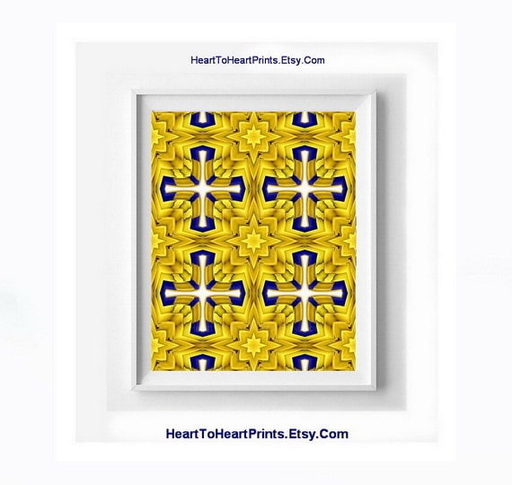 Items similar to Rustic Gold Wall Decor Gold Cross Wall Art Rustic Vintage Home Decor Gold Star