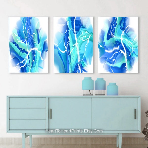 Turquoise Wall Art Etsy