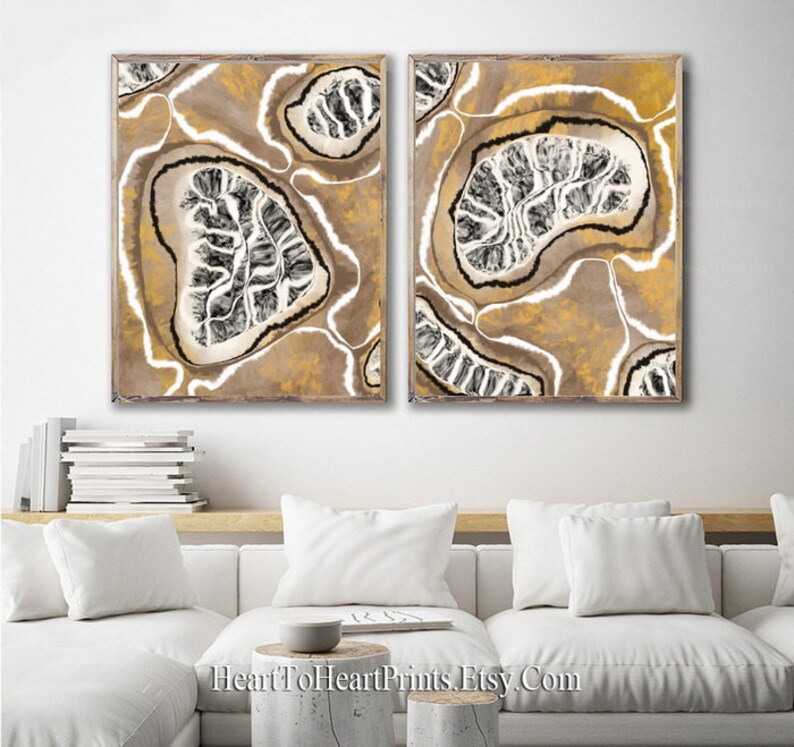 Neutral Wall Art Set of 3 Poster 24x36 Inch Beige Black White Etsy