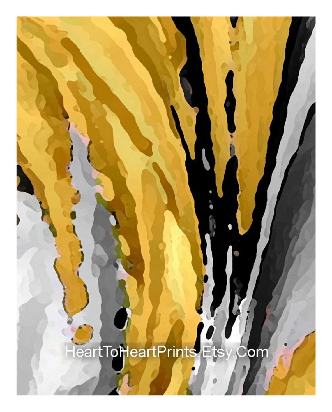 Yellow Gray Black Abstract Painting Printable Wall Art Set of - Etsy