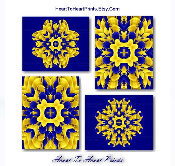 Yellow Navy Wall Art Mustard Yellow Navy Wall Decor Yellow Etsy