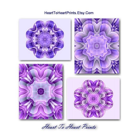 Purple Wall Art Lavender Decor Fl Print