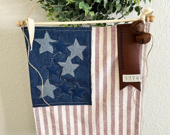 Denim Stars and Stripes flag, wall hanging, flag banner