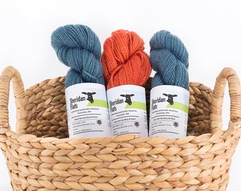 Wool Yarn by Sissy and Pearl - Sport Weight 2 Ply Romney - Hand Dyed