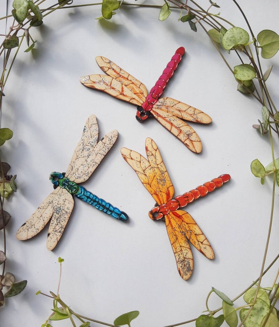 Hand Painted Hanging Wooden Dragonfly/ Damselfly Decoration/ornament/wall  Art/ Bauble/gift/bookmark/christmas/mother's Day/easter -  Canada