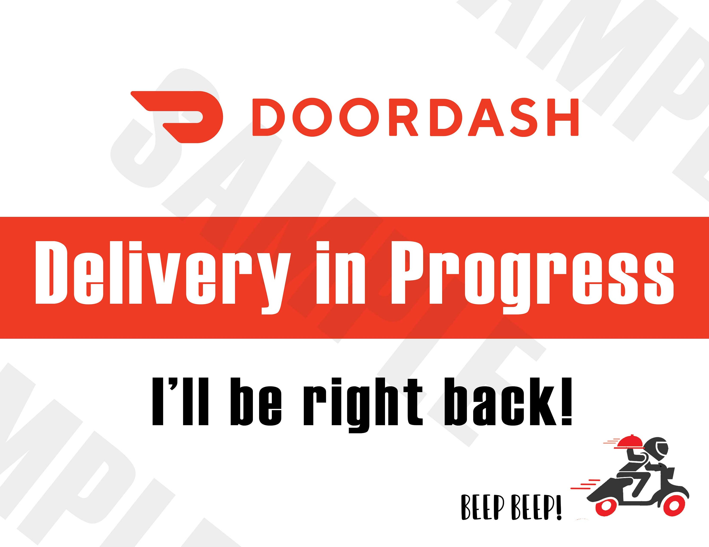  GEEKBEAR Car Magnet (2 Pack) - doordash driver Car Sign with  Doordash Logo - Reflective Waterproof Bumper Sign – No Stickers or Decals  but Magnets : Automotive