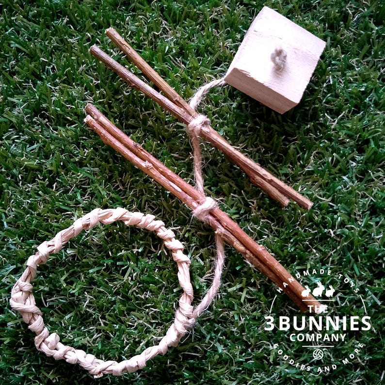 Wood Paper Ring Willow / Rabbit Toys / Bunny Toys / Toys for Etsy