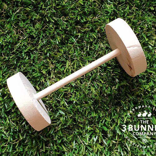 Wooden dumbbell / rabbit toys / bunny toys / toys for rabbits bunnies / rabbit bunny enrichment toys / safe rabbit toys / wooden chew toys
