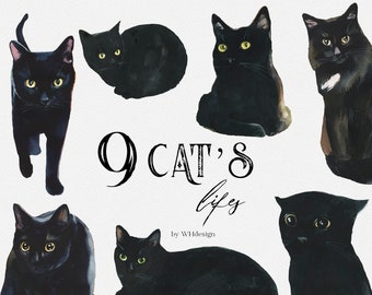 Black Cat Image  Etsy