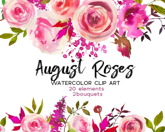 pfingstrose zeichnen blumen zeichnung, rosa pfirsich rosen aquarell blumen pfingstrosen clipart-set | etsy, Design ideen