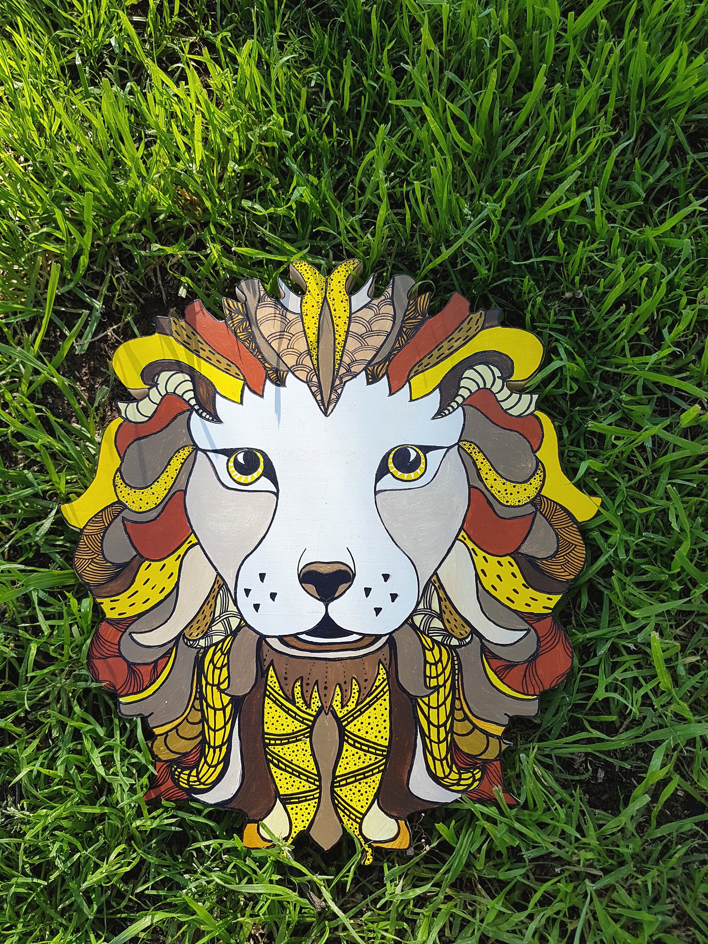 Lion Head Woodland Nursery Decor Safari Animaux Wood Wall Art Children Baby Room Ideas Leo Sign Chri