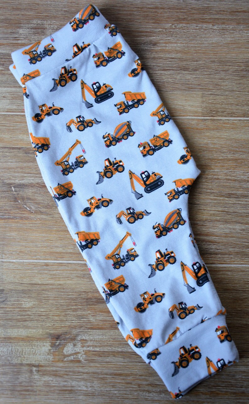 wrecker gray baby pants baby legging baby harem pants excavator