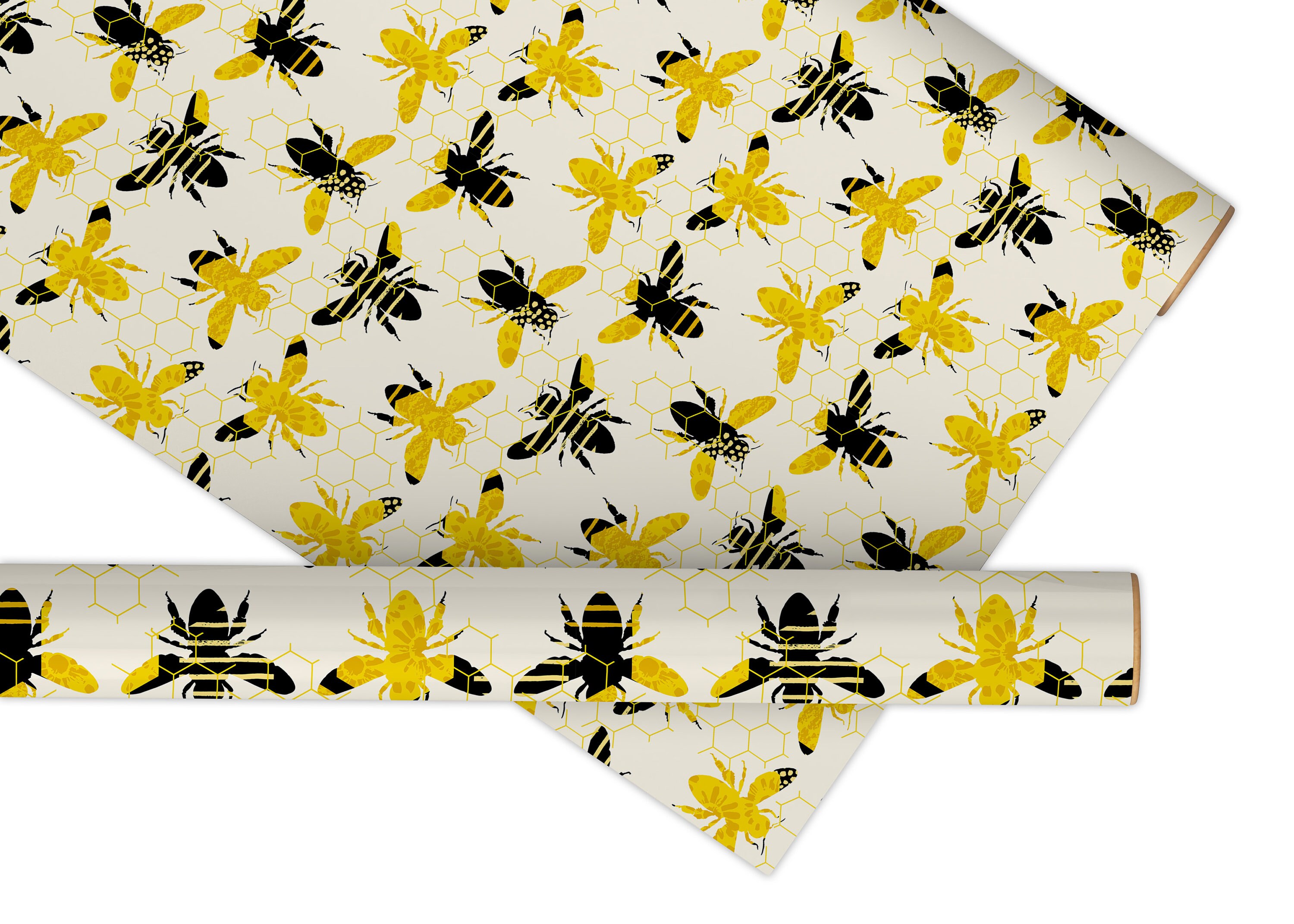 Bee Gift Wrapping Paper 24 wide two lengths Etsy