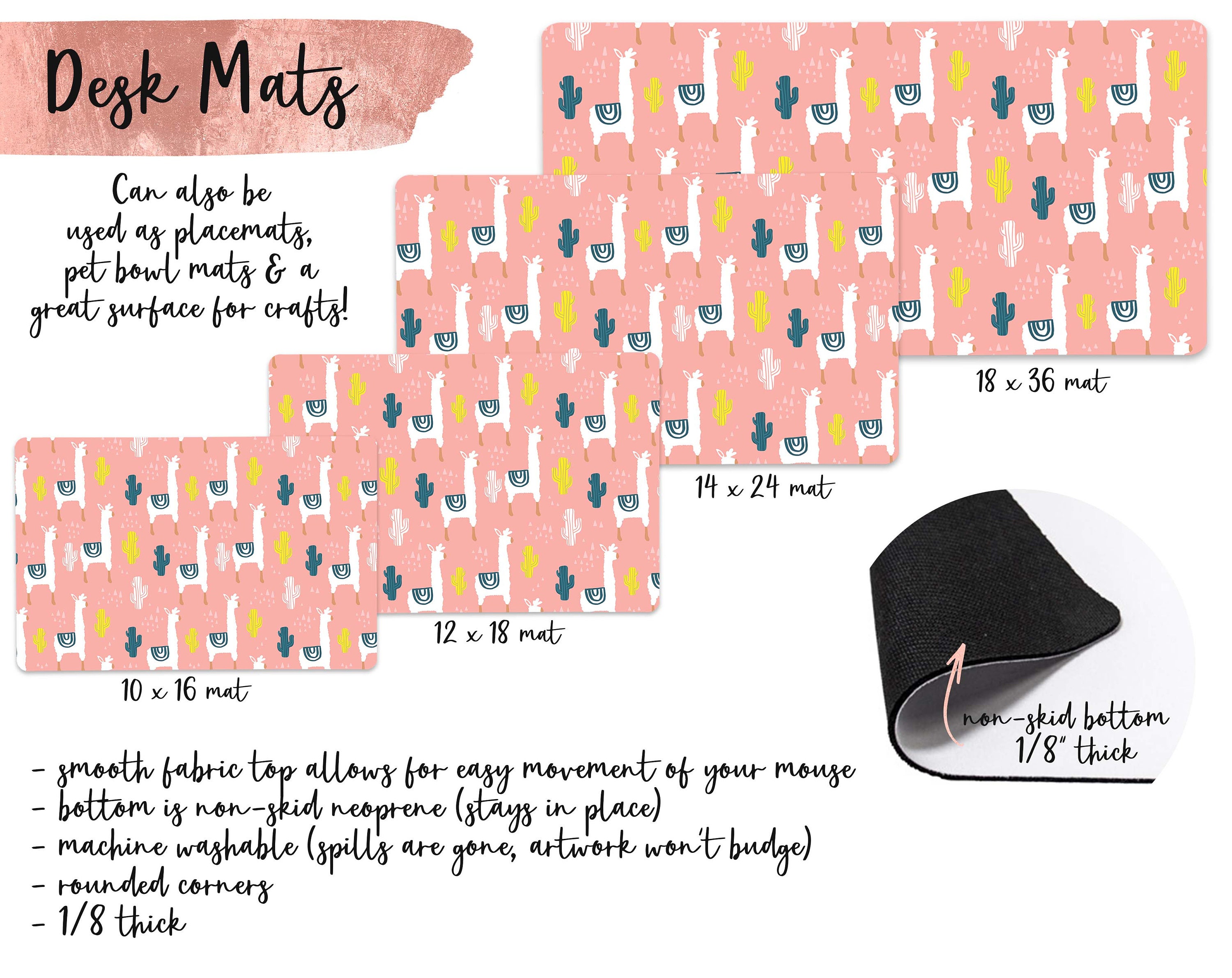 Llama Mouse Pad or Keyboard Wrist Rest multiple styles Etsy