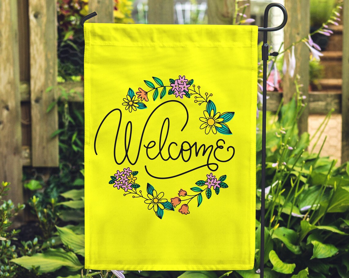 Garden Flag multiple sizes custom personalization Etsy