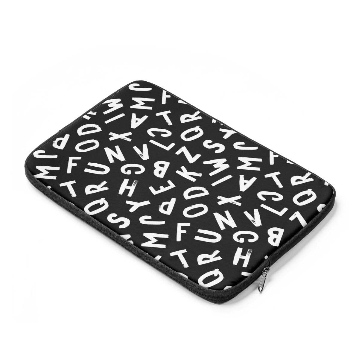 Typo Laptop Sleeve black & white laptop sleeve alphabet Etsy