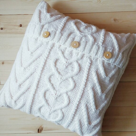 sweater knit throw pillow
