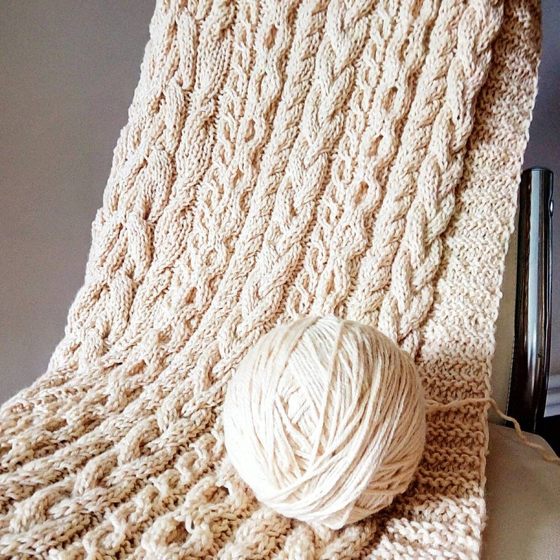 Knitted blanket Custom hand knit Blanket Comfy blanket Etsy