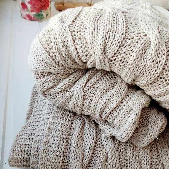 cream cable knit