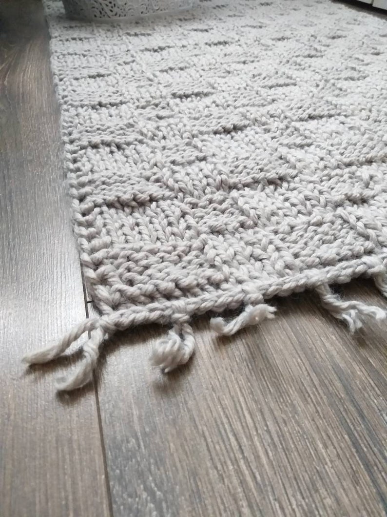 Chunky carpet big knit rug Handknit carpet Floor Rug Etsy