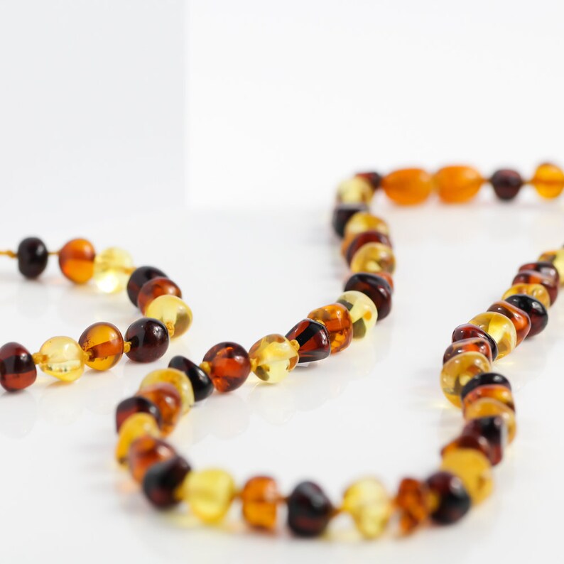 Quality amber bracelet for kid and adult Safety knotted amber bracelet Premium polished Baltic amber bead/'s Choose your size and color