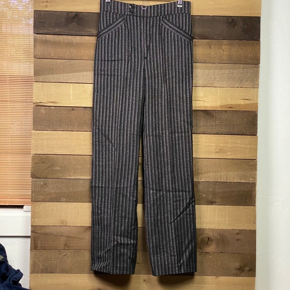 Vintage 70s Pleated Men's Pin-stripe Pleated Dress