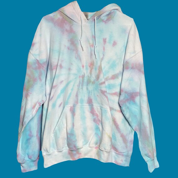 Tie Dye Women's Spiral Pink/Green Pullover Hooded