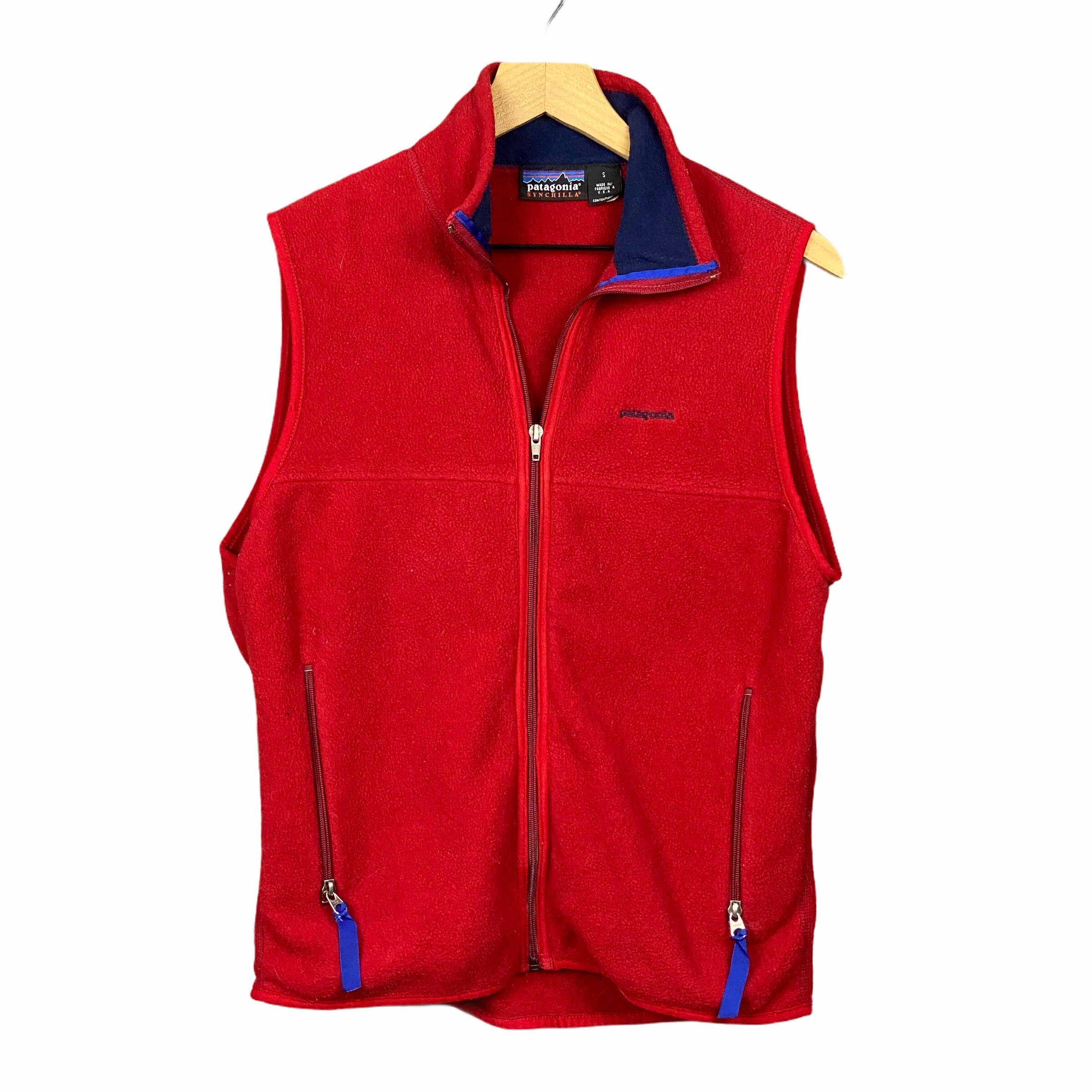 Patagonia Synchilla Vintage Fleece Red Men's Vest / Etsy