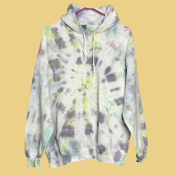 Tie Dye Women's Spiral Pink/Green Pullover Hoodie