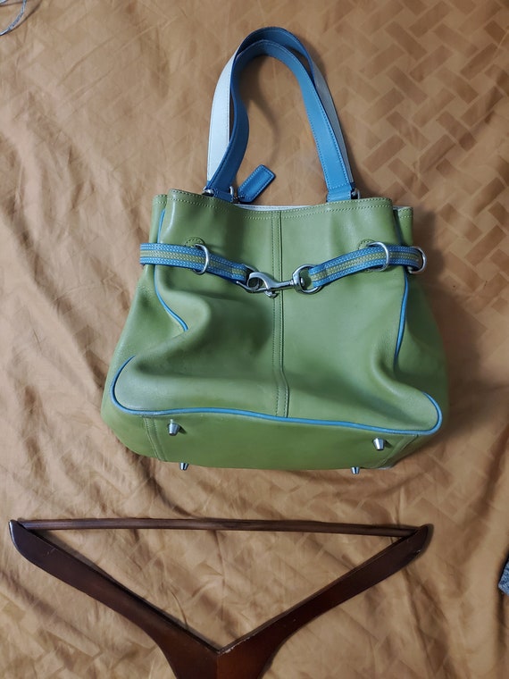Lime Green Coach Shoulder Bag