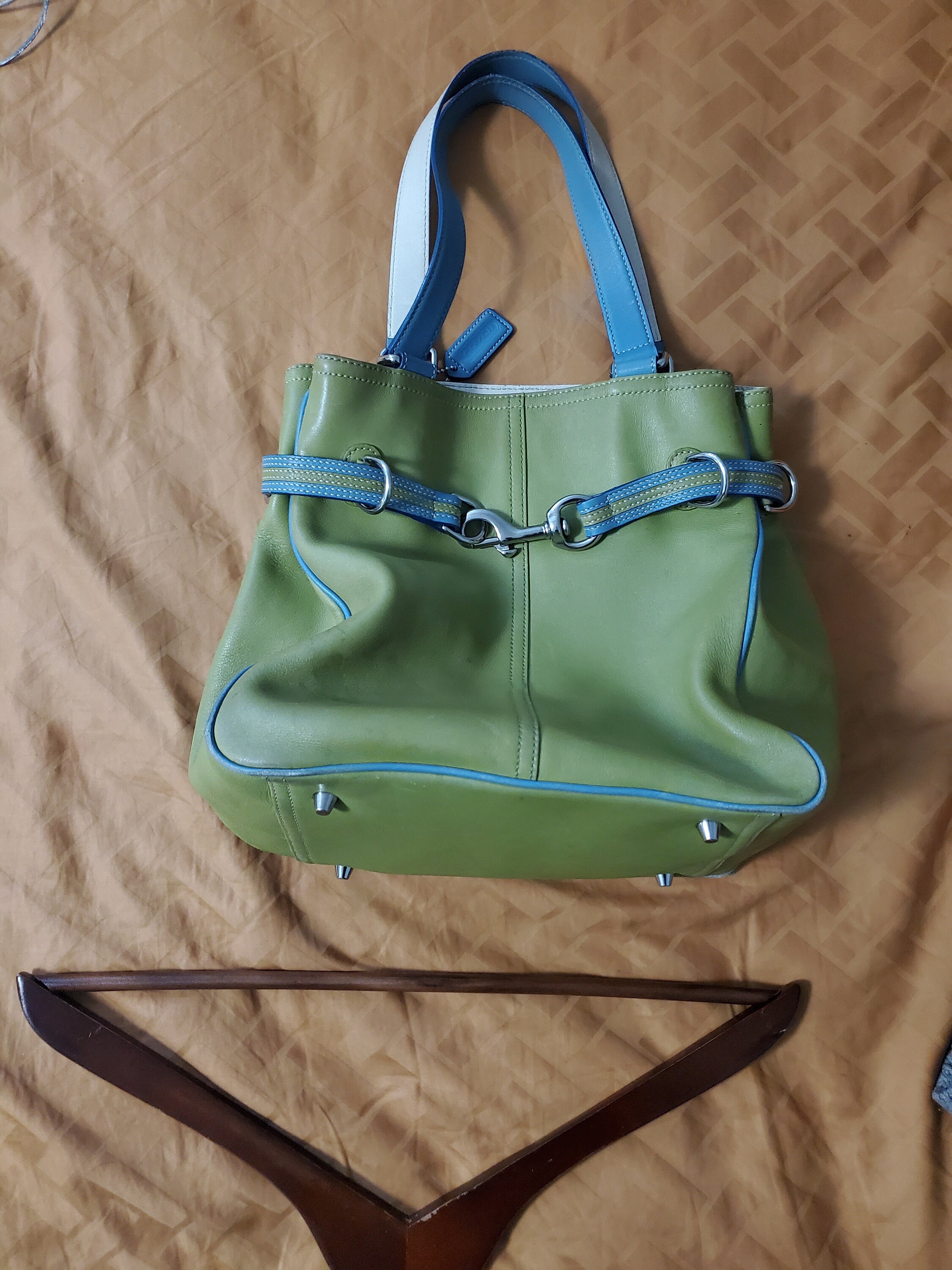 Lime Green Coach Shoulder Bag Etsy UK